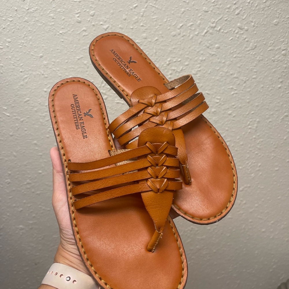 American Eagle Outfitters Brown Strappy Sandals